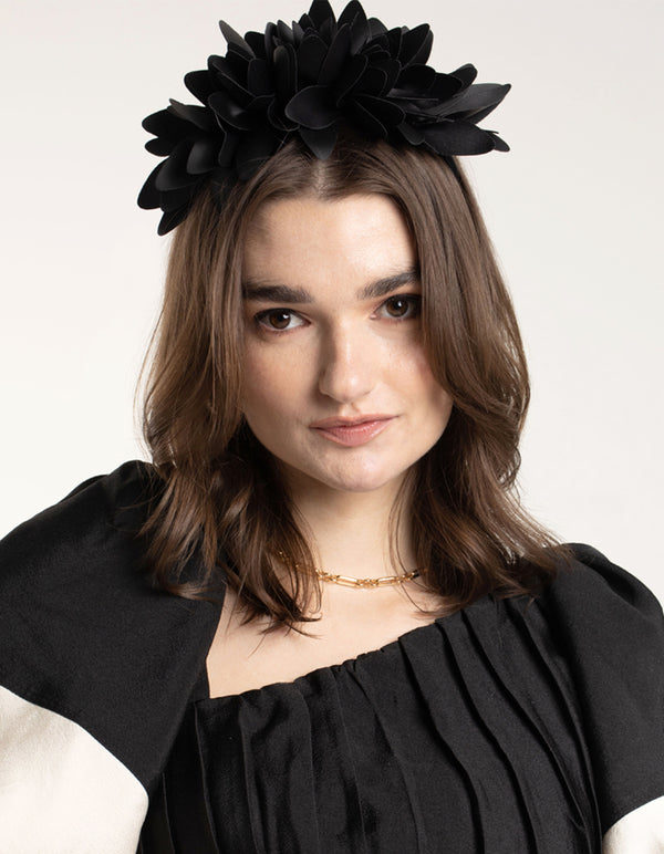 Black Petal Statement Headband