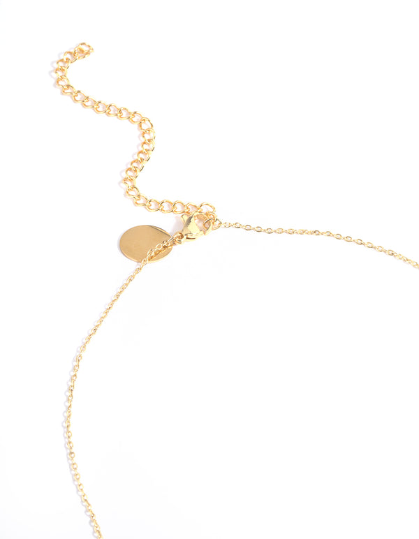 Waterproof Gold Plated Stainless Steel Cubic Zirconia Heart Necklace