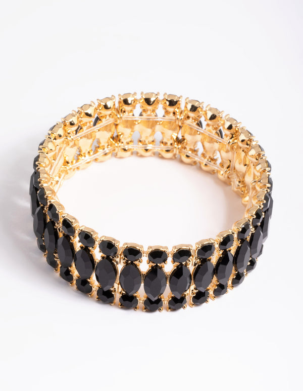 Gold Marquise Stone Bracelet