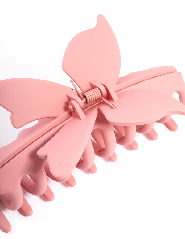 Blush Acrylic Butterfly Claw Clip