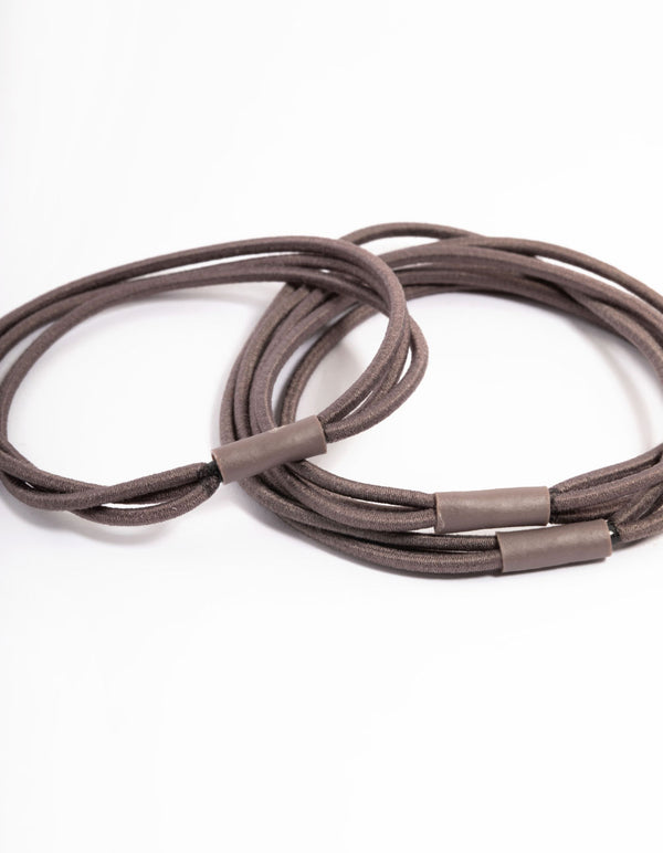 Brown Fabric Hair Tie Pack