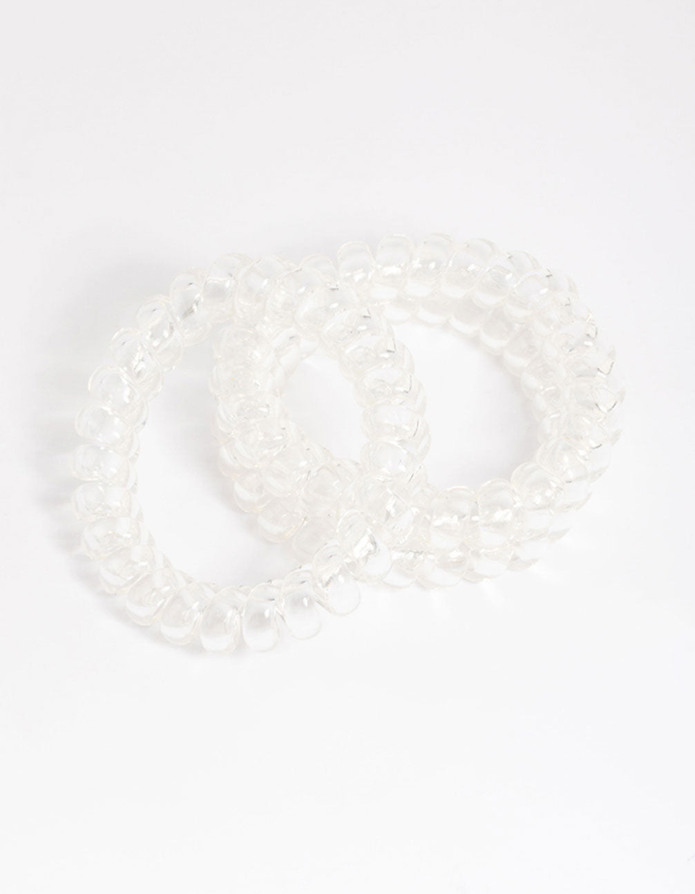 Clear Plastic Large Hair Spiral Pack
