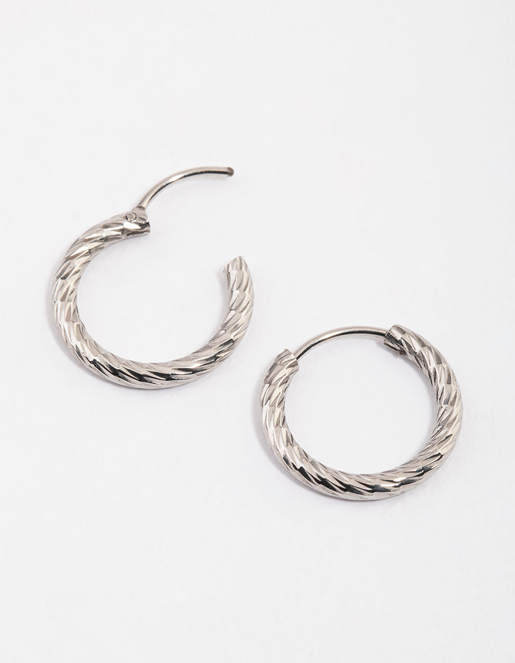 Surgical Steel Twist Hoop Earrings