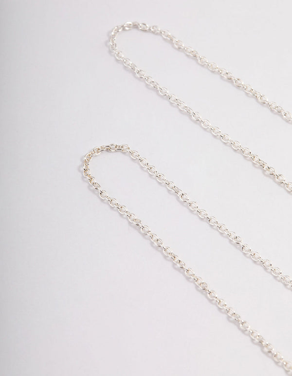 Silver Filigree Ball Thread Through Drop Earrings