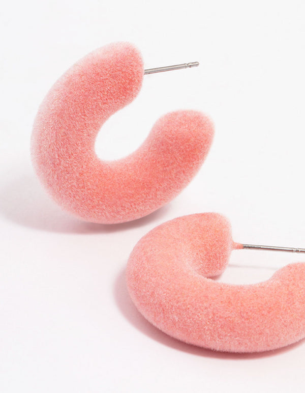 Pink Flick Hoop Earrings