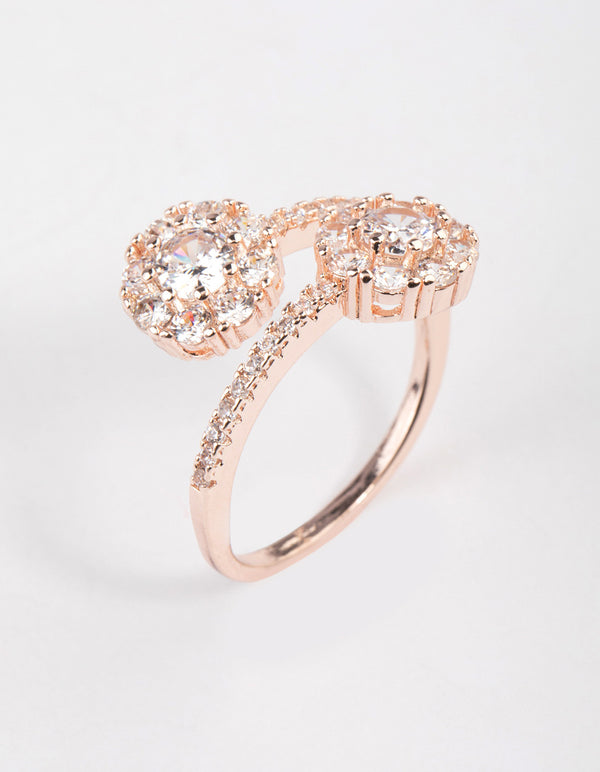 Rose Gold Round Double Wrap Ring