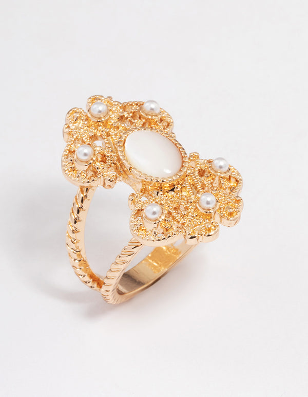 Gold Intricate Filigree Ring