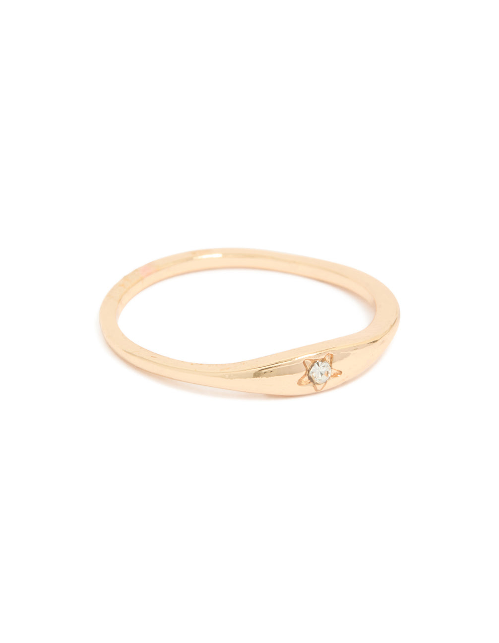 Gold Solitaire Tapered Ring
