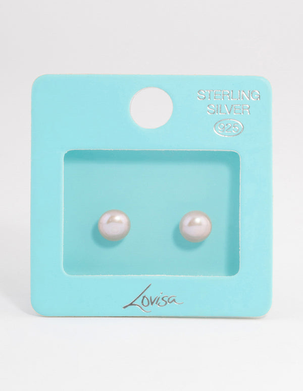 Sterling Silver Freshwater Pearl Stud Earrings