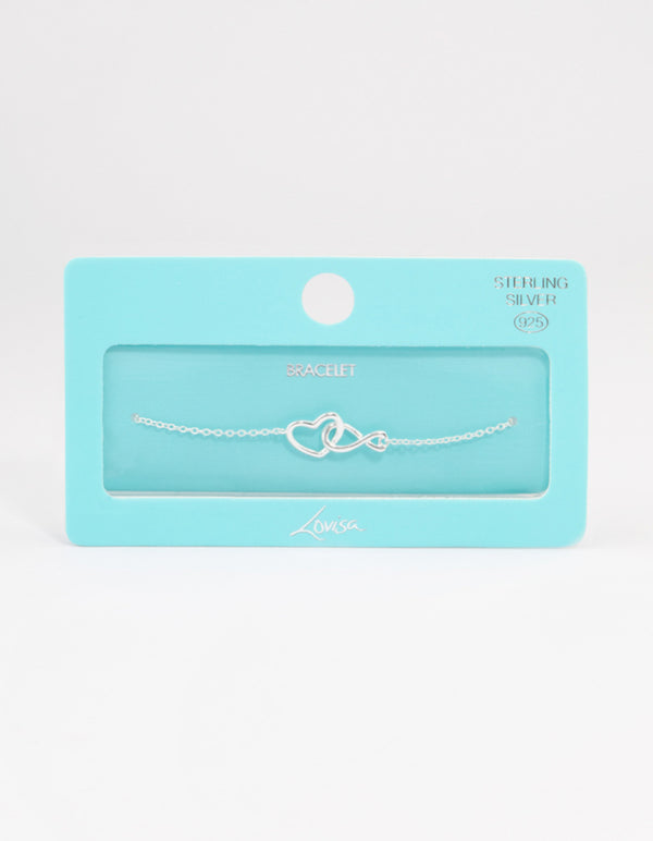 Sterling Silver Heart & Infinity Bracelet