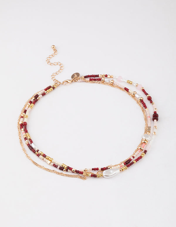 Gold Bead & Pearl Choker Pack