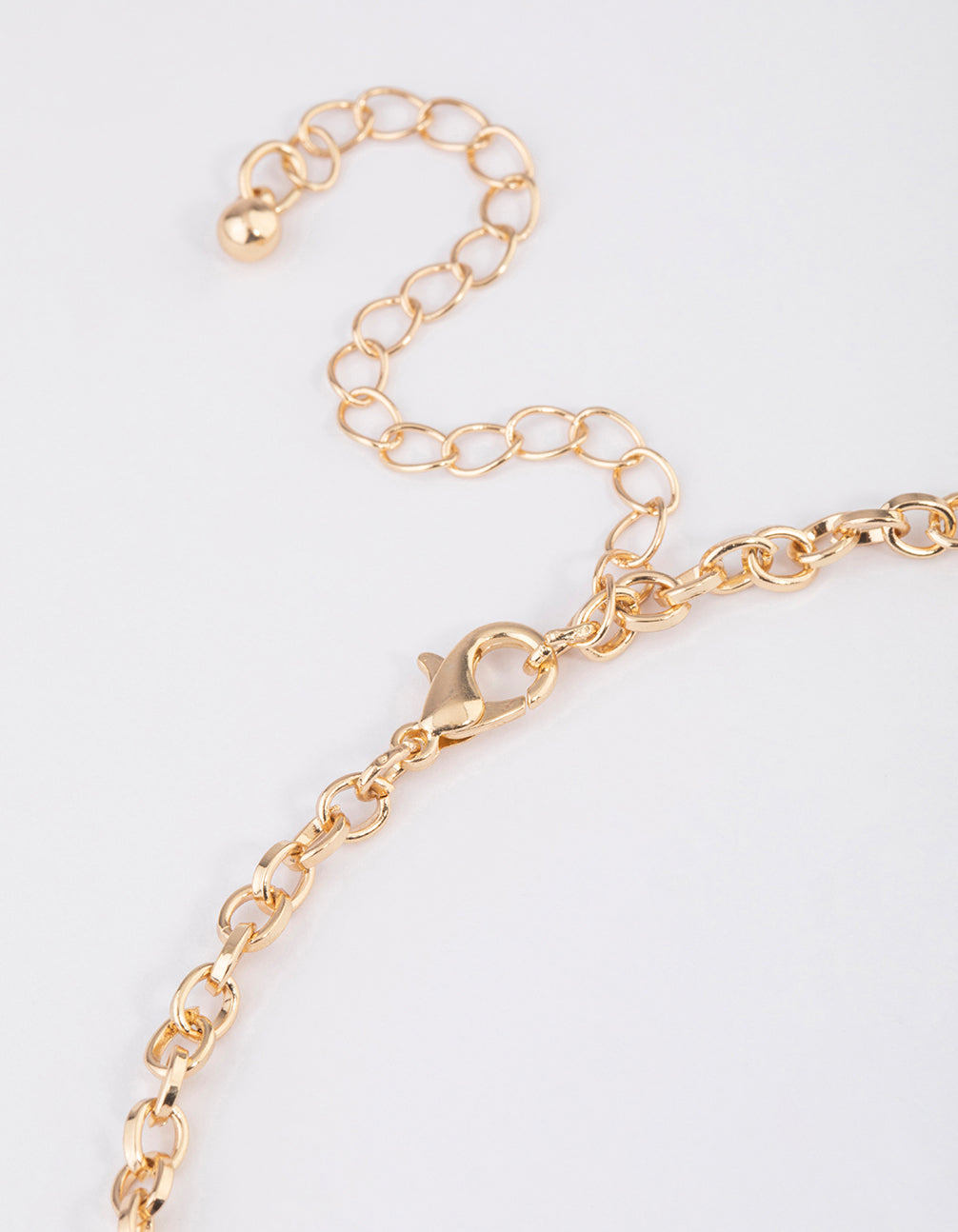 Gold Small Jewel Y-Neck Pendant Necklace