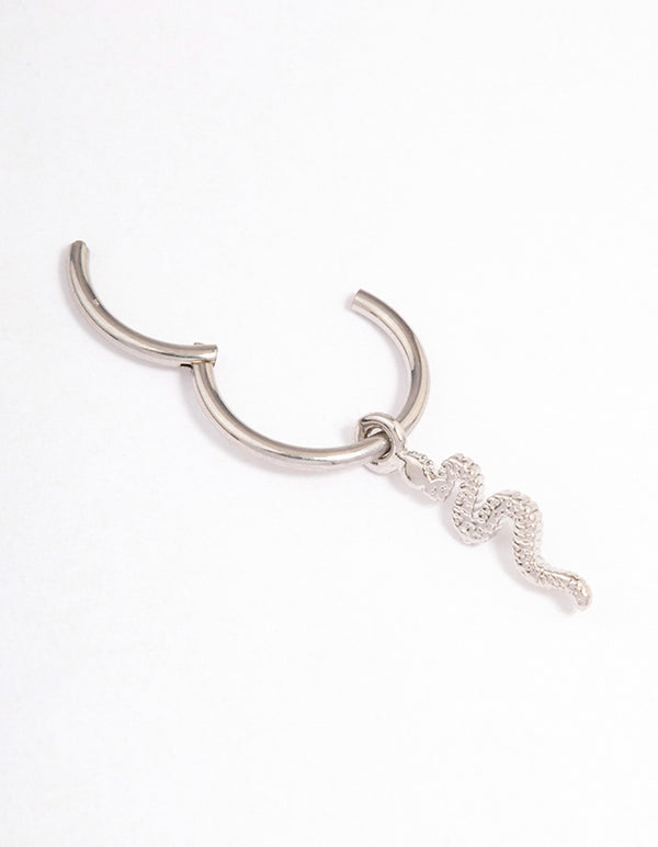 Surgical Steel Snake Charm Belly Ring