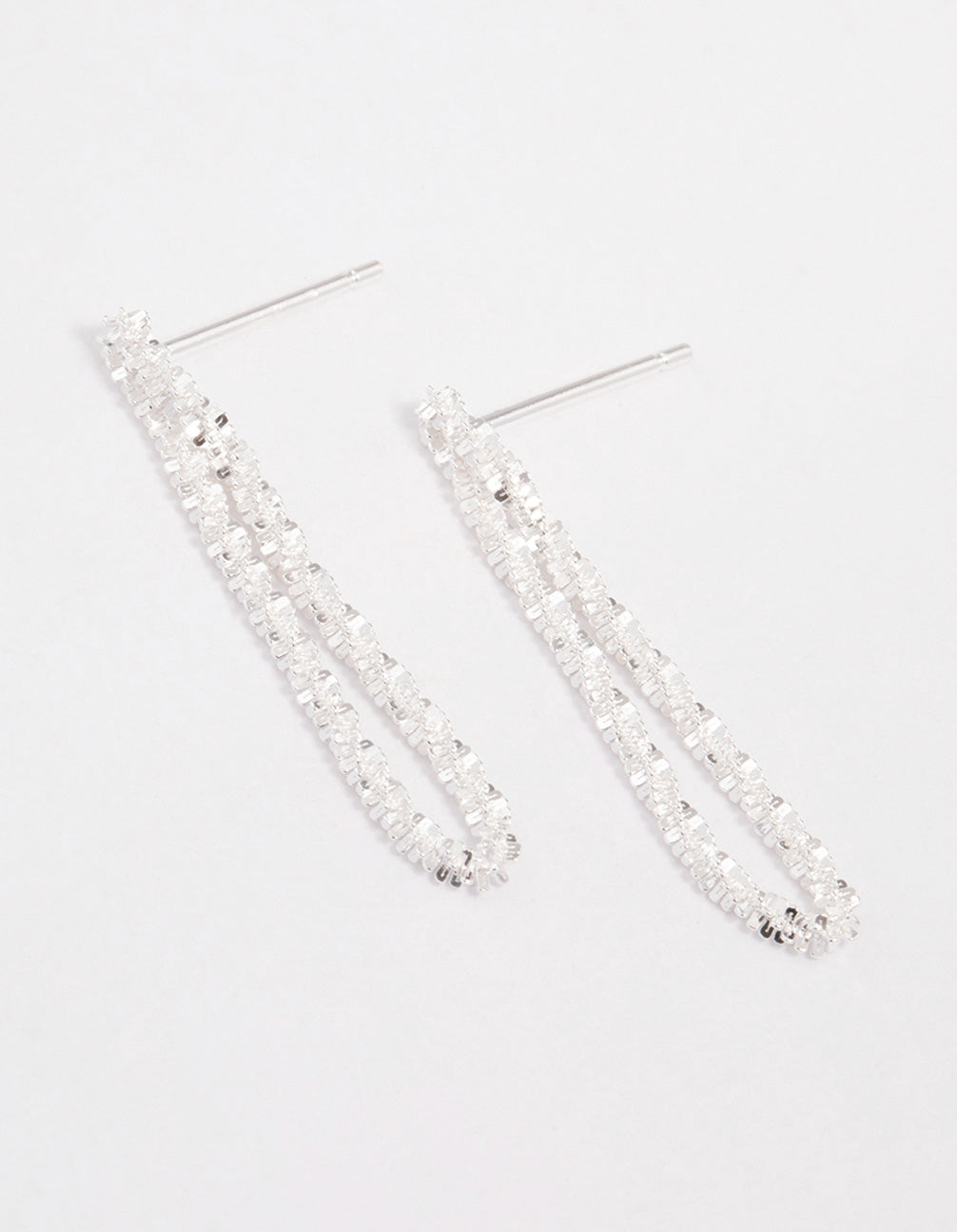 Sterling Silver Loop Dangle Earrings