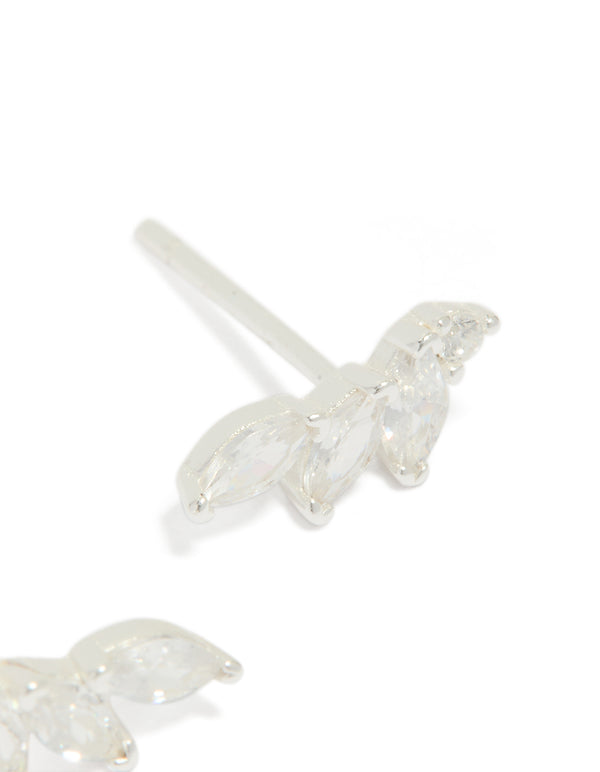 Sterling Silver Cubic Zirconia Climber Earrings
