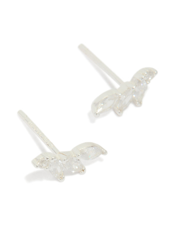 Sterling Silver Cubic Zirconia Climber Earrings