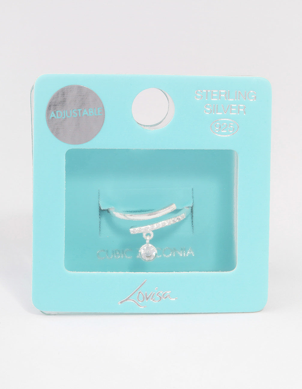Sterling Silver Cubic Zirconia Charm Ring