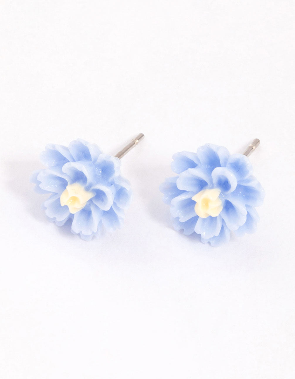 Blue Dahlia Stud Earrings