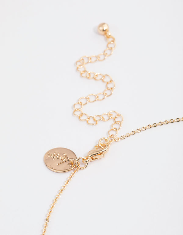 Gold Diamante Mini Star Necklace