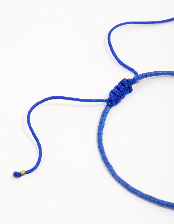 Fabric Evil Eye Pendant Bracelet