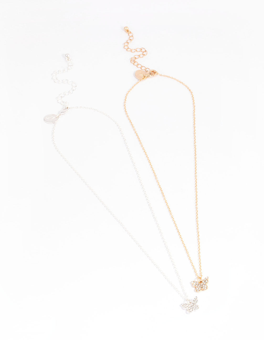 Diamante Mini Butterfly Bestie Necklace Pack
