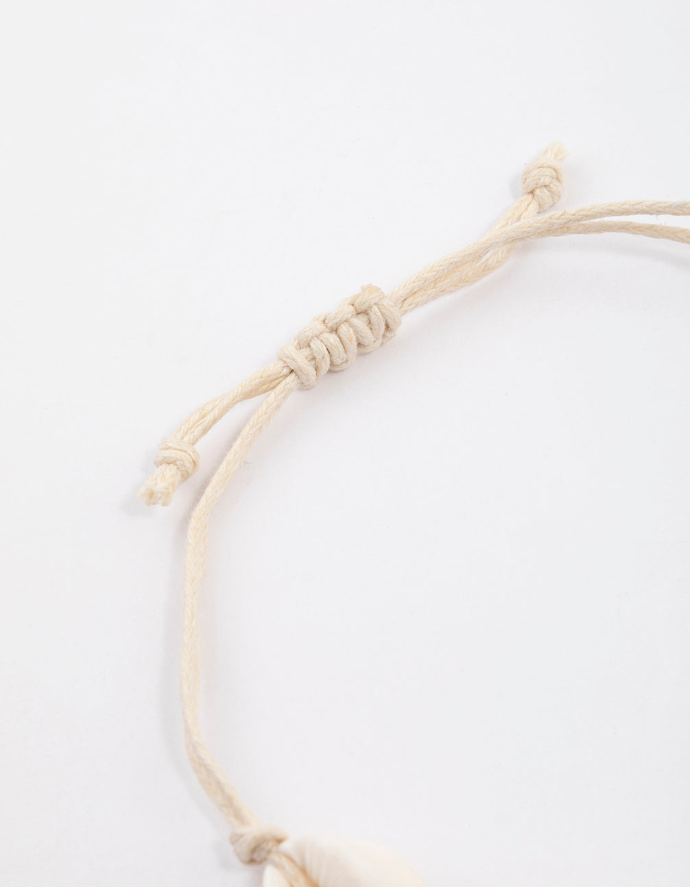 Neutral Cord Cowrie Shell Bracelet