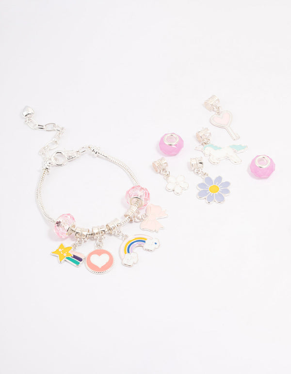 Kids Silver Charm Bracelet 12 Days of Christmas Advent Calendar