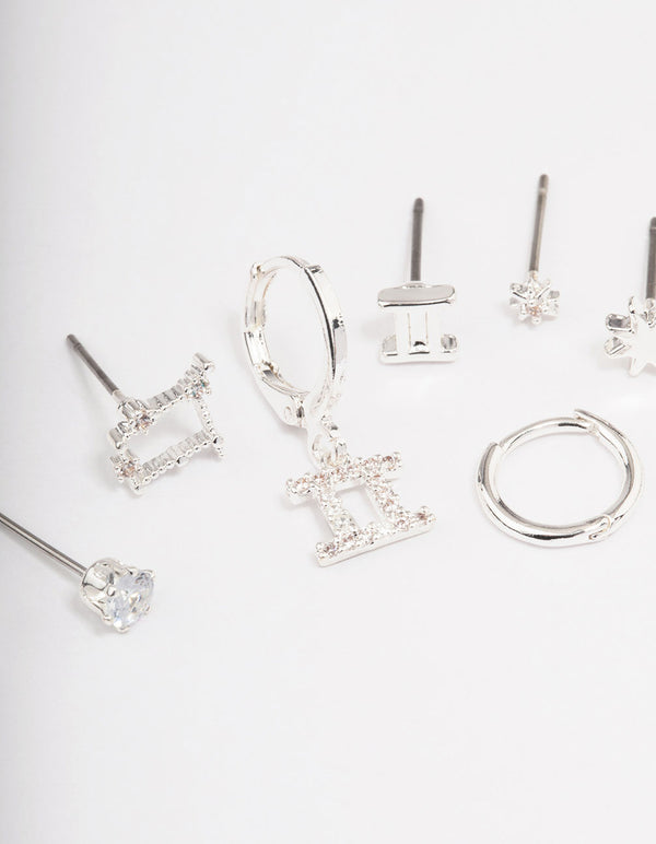 Silver Plated Gemini Earring Pack