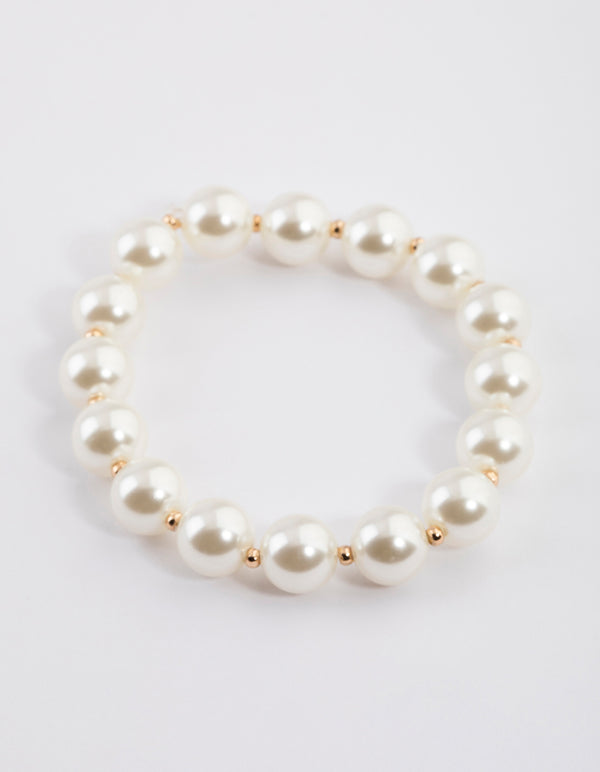 Gold Pearl Matching Jewellery Set