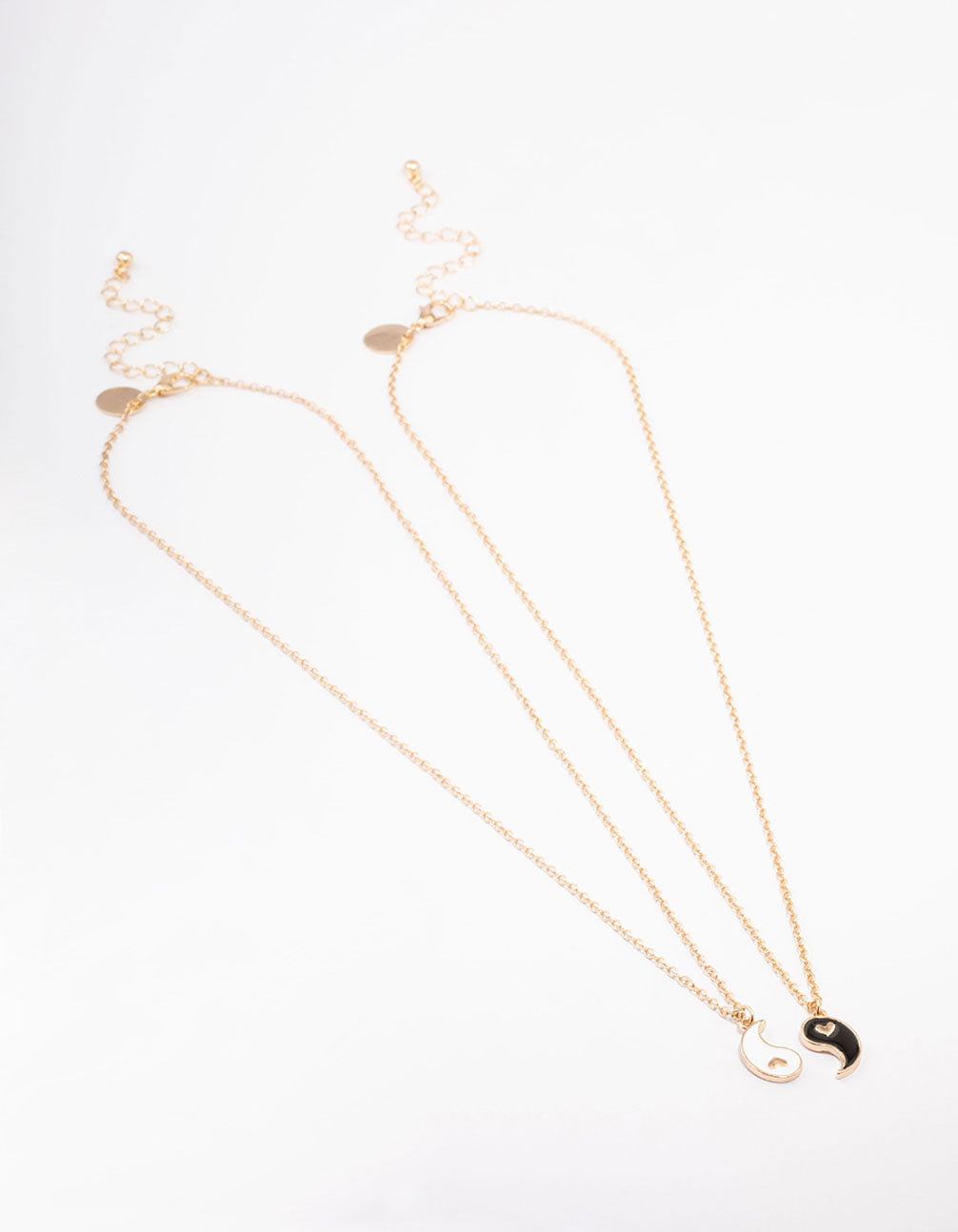 Gold Heart Yin & Yang Necklace Pack