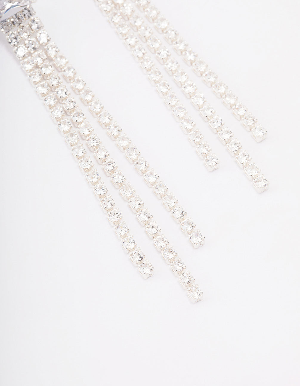 Silver Plated Brass Dazzle Drop Earrings