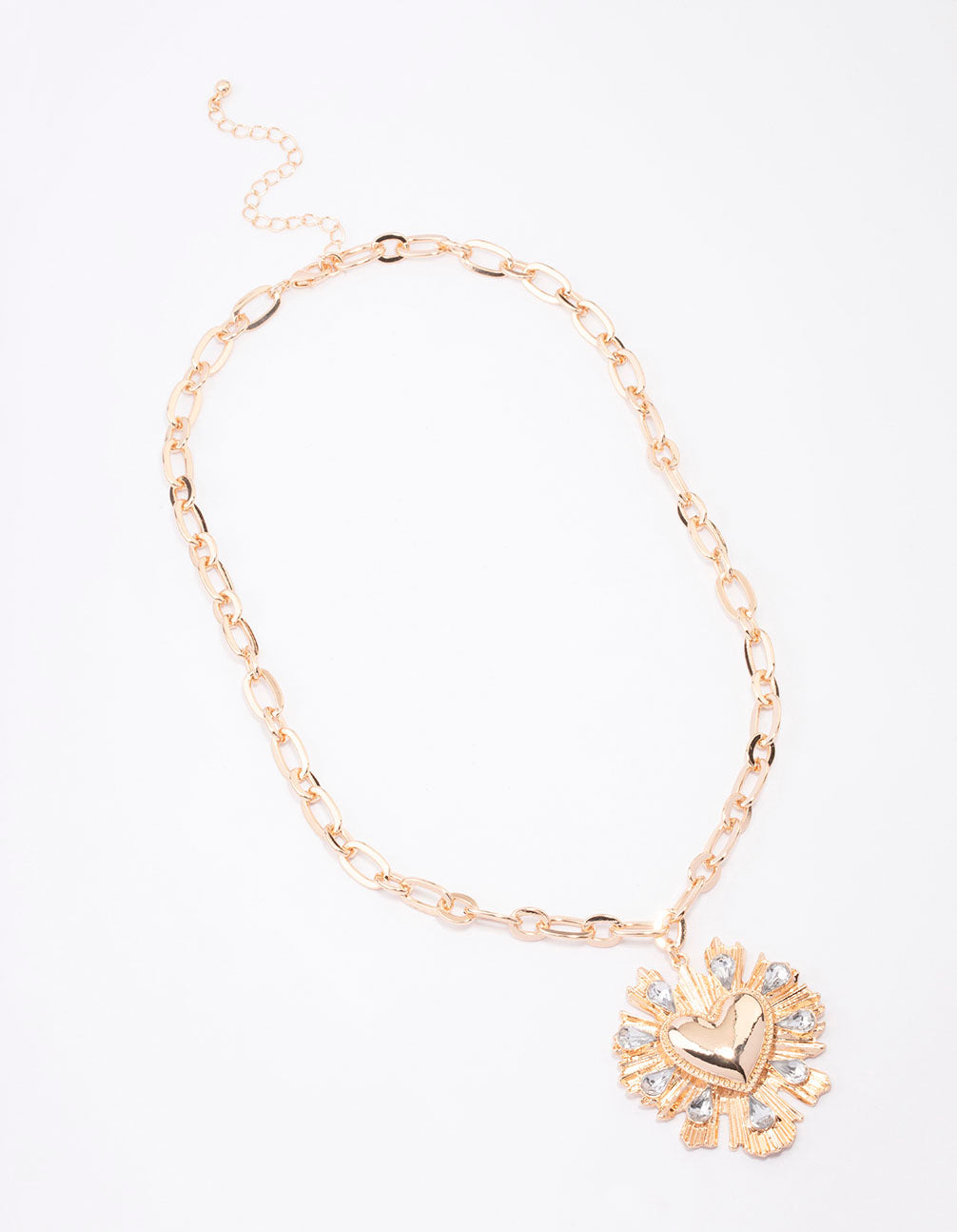 Gold Sacred Heart Pendant Necklace