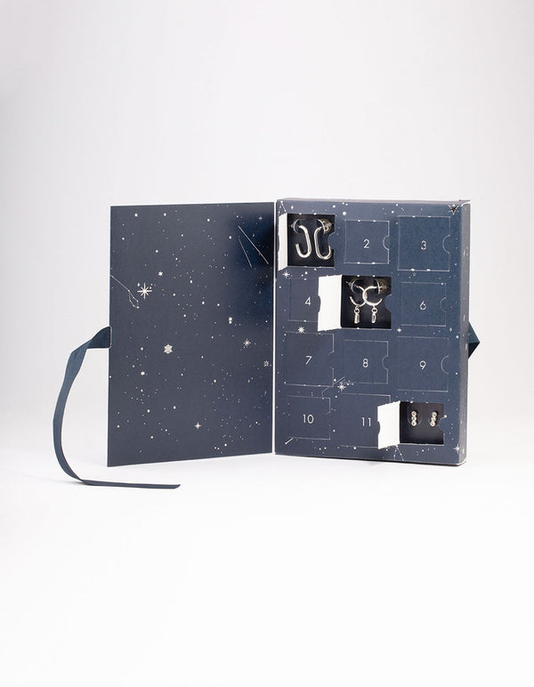 Silver Plated Diamante Bling 12 Days of Christmas Advent Calendar