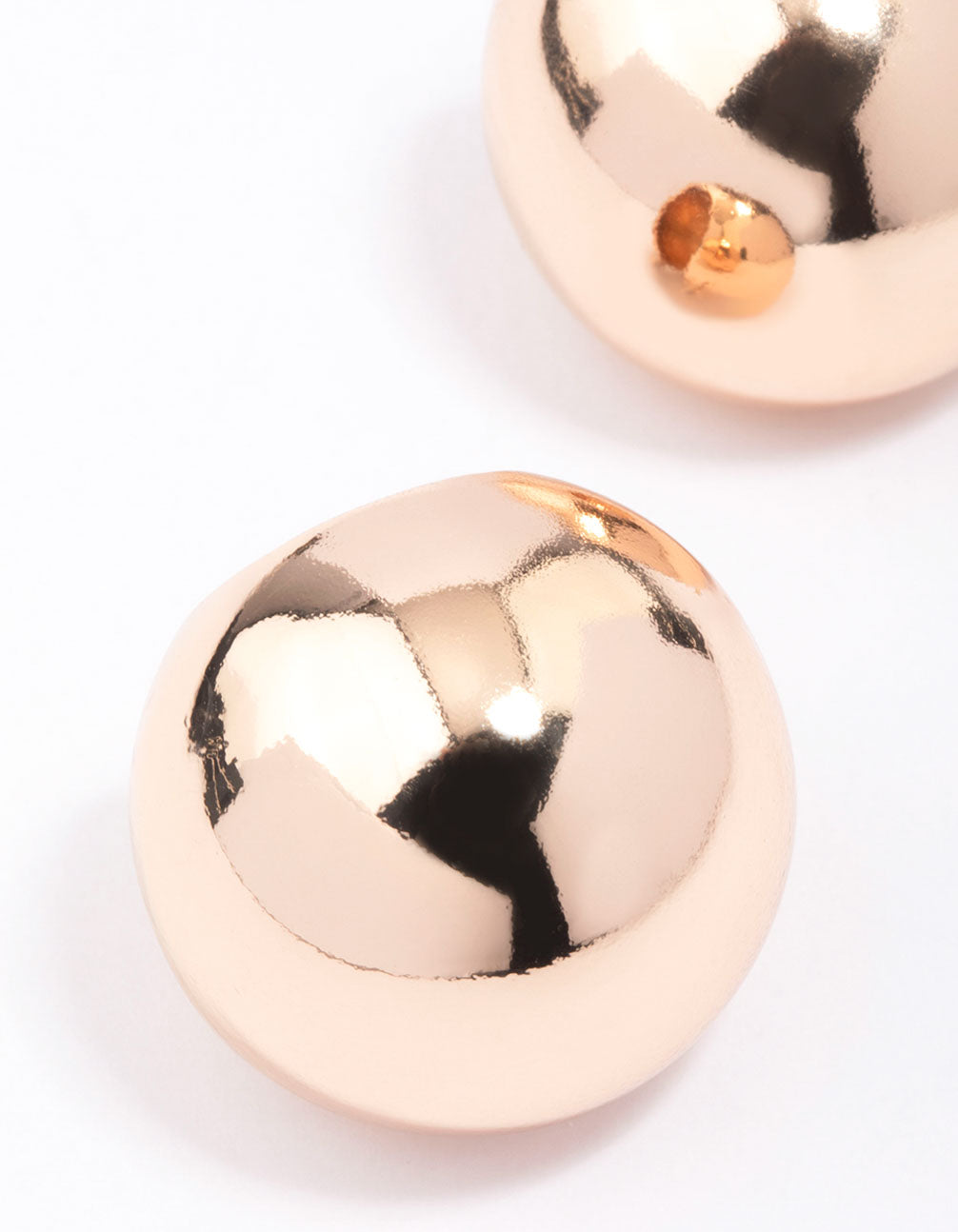 Gold Small Round Ball Hoop Earrings