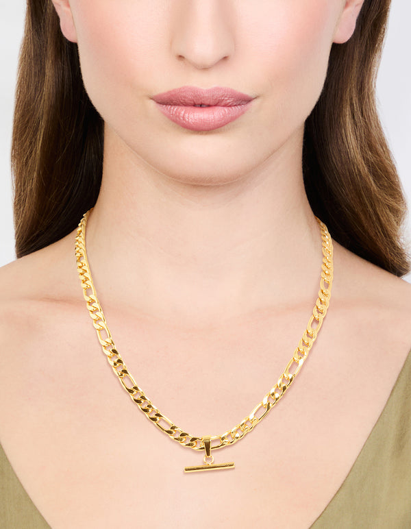 Waterproof Gold Plated Stainless Steel Chunky Fob Necklace