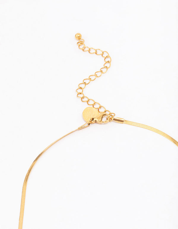 Waterproof Gold Plated Stainless Steel Stars Night Pendant Necklace