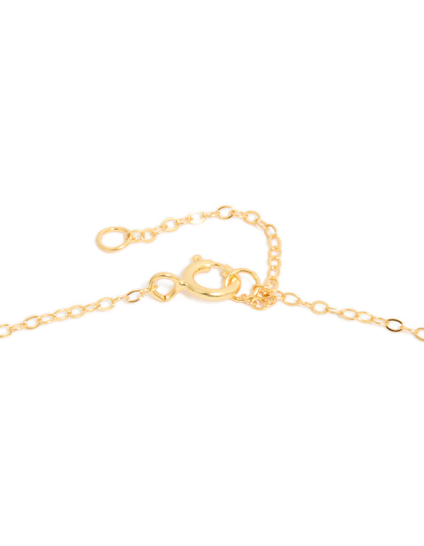 Gold Plated Sterling Silver Starfish Freshwater Pearl Chain Necklace