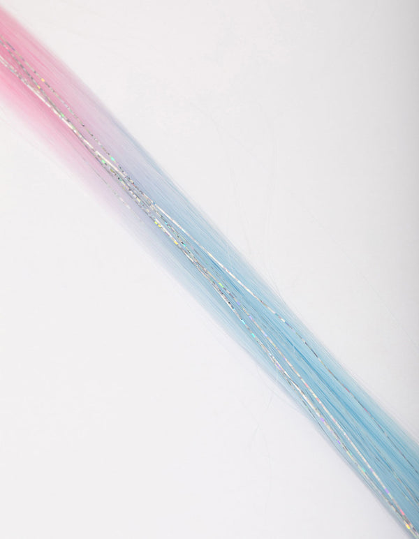 Kids Pink & Blue Bunny Hair Extension Clip