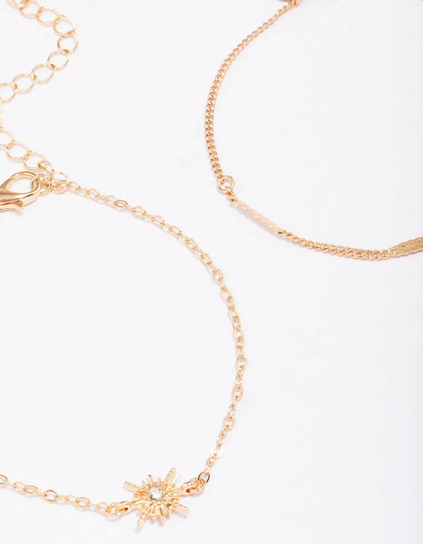 Gold Star & Moon Bracelet Pack