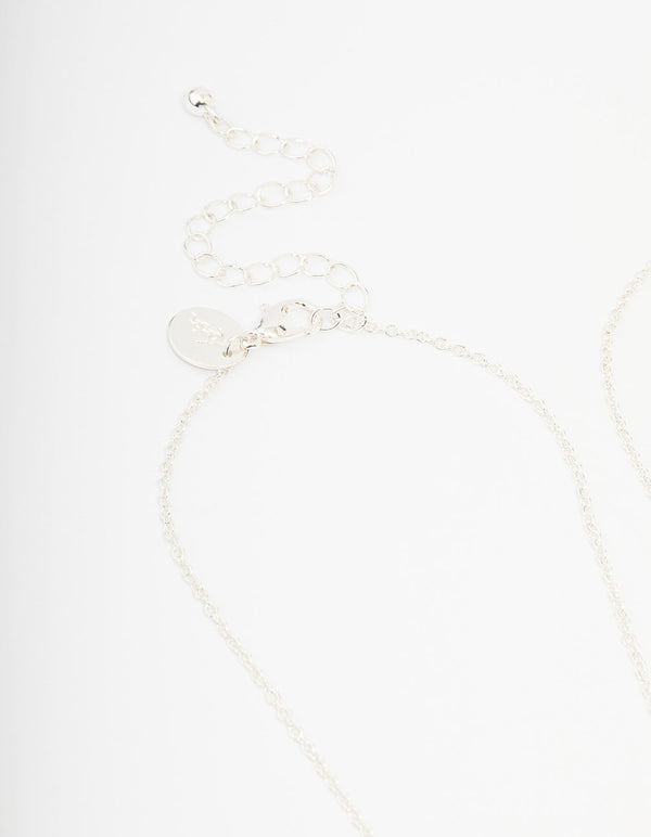 Kids Silver Butterfly & Heart Best Friends Necklace Pack