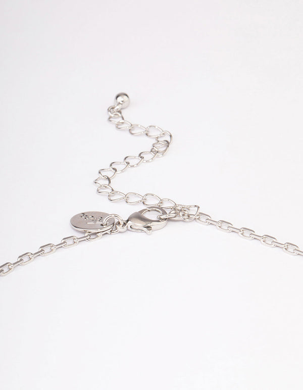 Silver Bow Chain Necklace