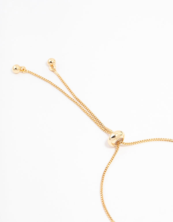 Gold Plated Cubic Zirconia Emerald Toggle Bracelet