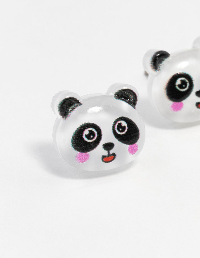 Blush Panda Stud Earrings