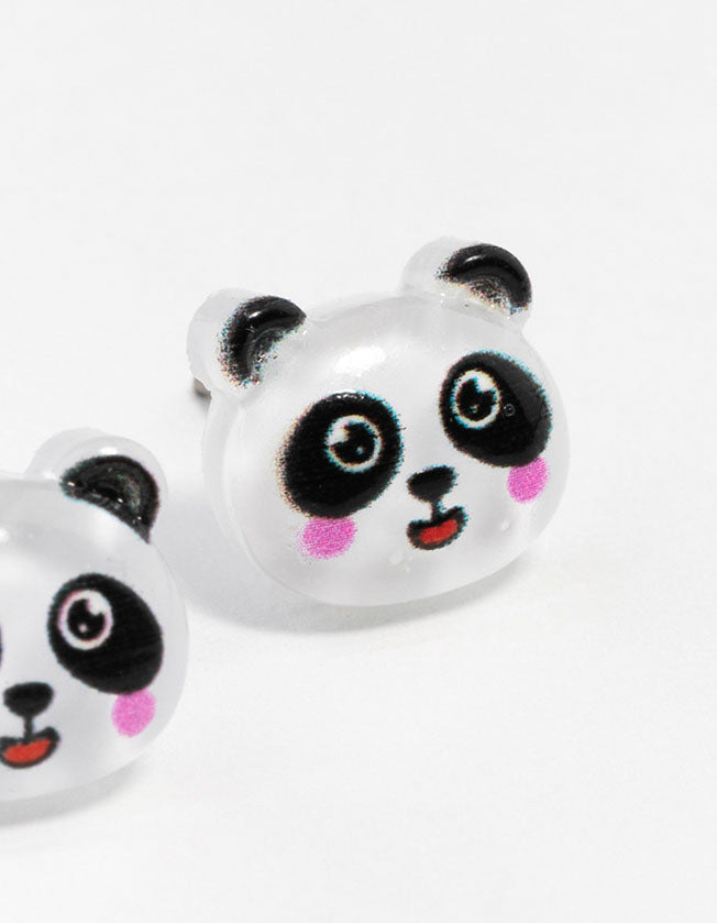 Blush Panda Stud Earrings