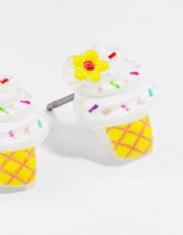 Ice cream Cone Stud Earrings