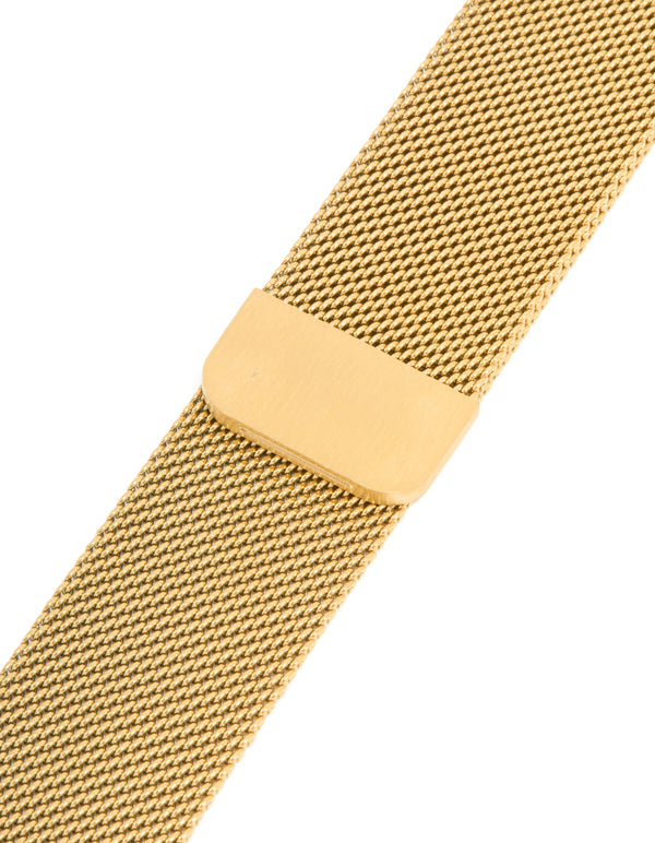 Gold Plated Stainless Steel Mesh Watch Strap 38/40/41
