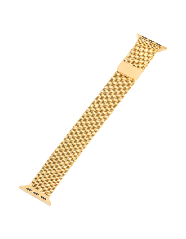 Gold Plated Stainless Steel Mesh Watch Strap 38/40/41