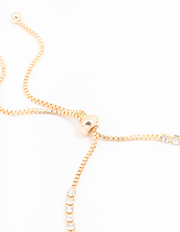 Silver Heart Stud Earrings & Tennis Bracelet Set