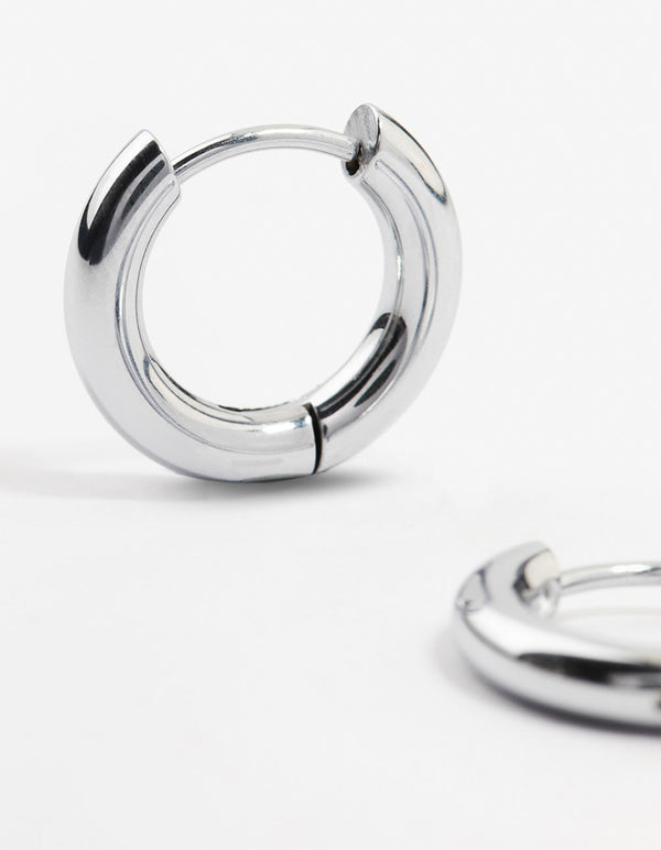 Waterproof Stainless Steel Clicker Hoop Earrings 16 MM