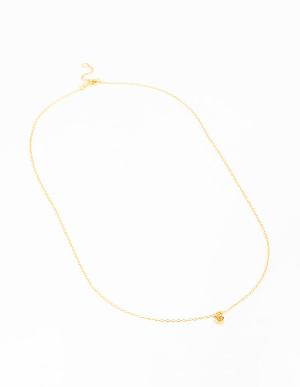 Gold Plated Sterling Silver Initial S Necklace